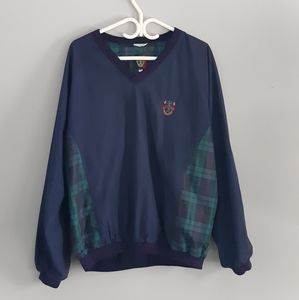 Vintage Sunice Golf V Neck Pullover Sports Sweater Size L, Navy
